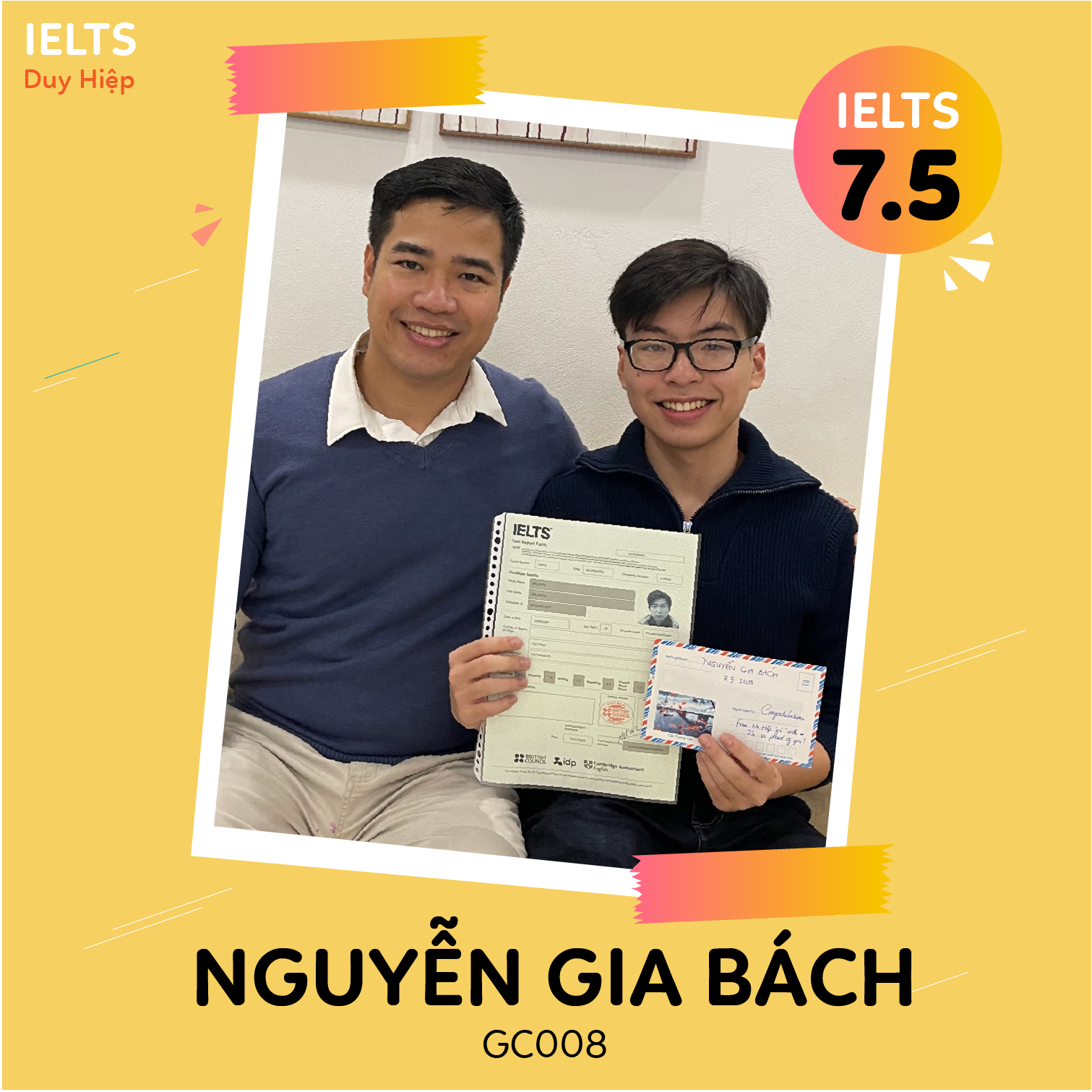 WALL OF FAME - Nguyễn Gia Bách - 7.5 IELTS