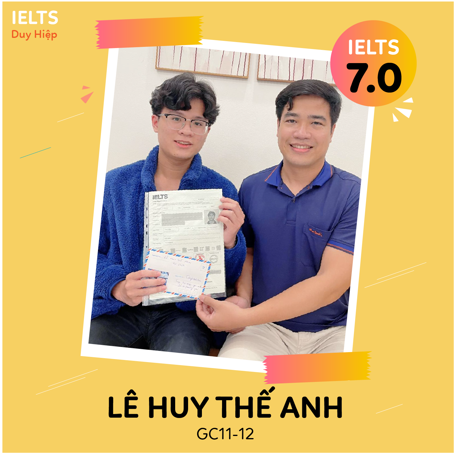 WALL OF FAME - Lê Huy Thế Anh 7.0 IELTS